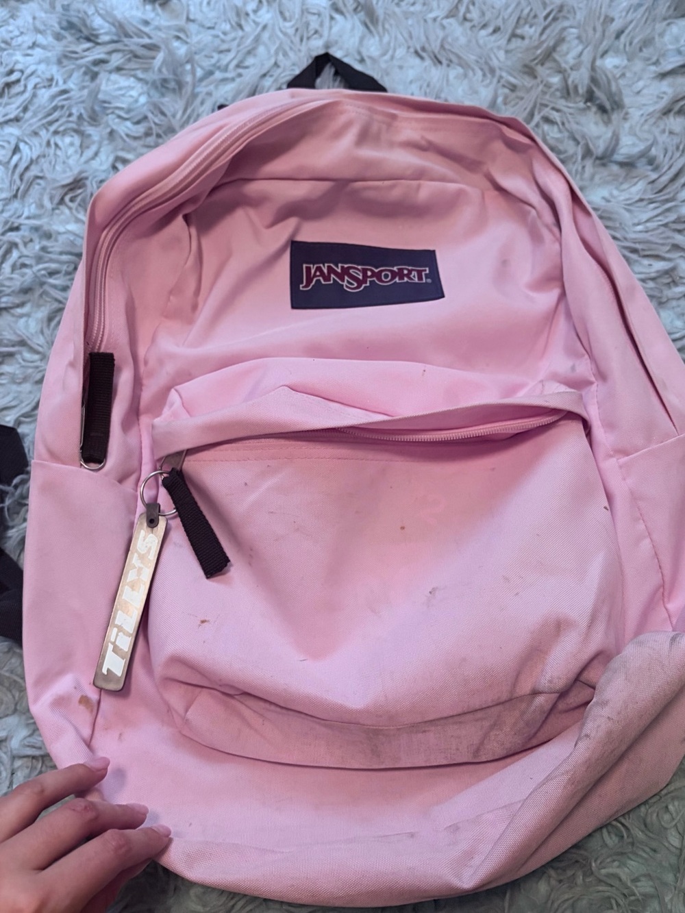 Jansport Light Pink Everyday Backpack with Front Pocket
